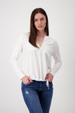 Blusenshirt - Loose Fit - Strassbesatz