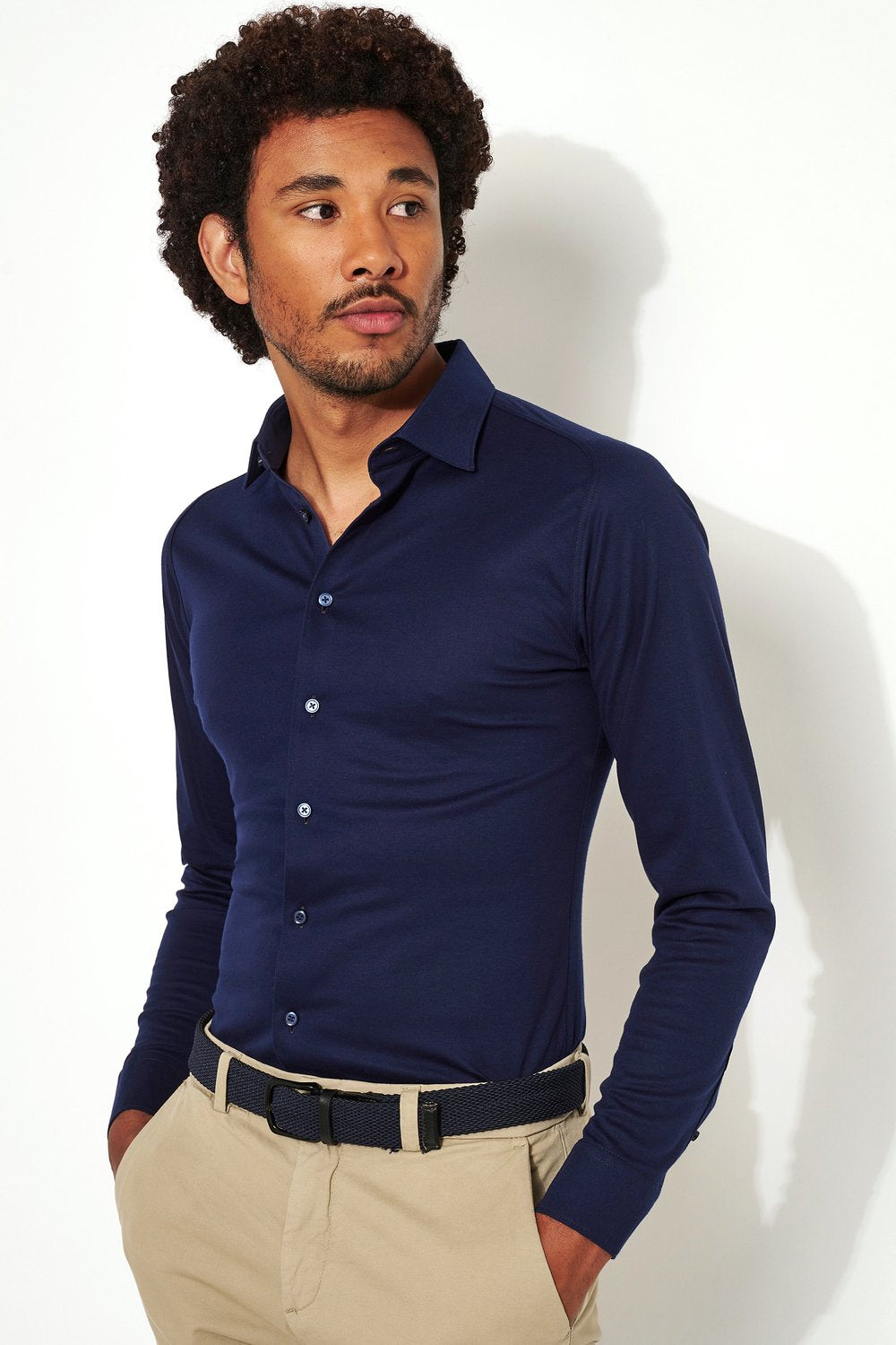 Casualhemd - Slim Fit - Jersey