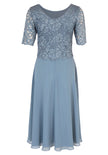 Cocktailkleid - Chiffon und Spitze