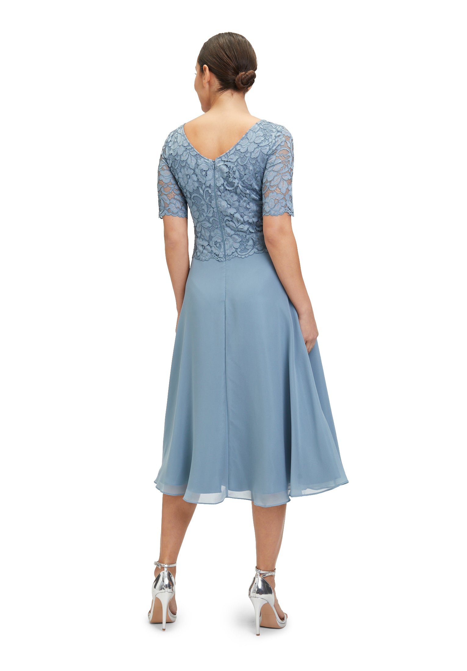 Cocktailkleid - Chiffon und Spitze