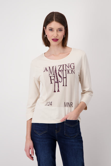 Shirt - Pailletten Schrift