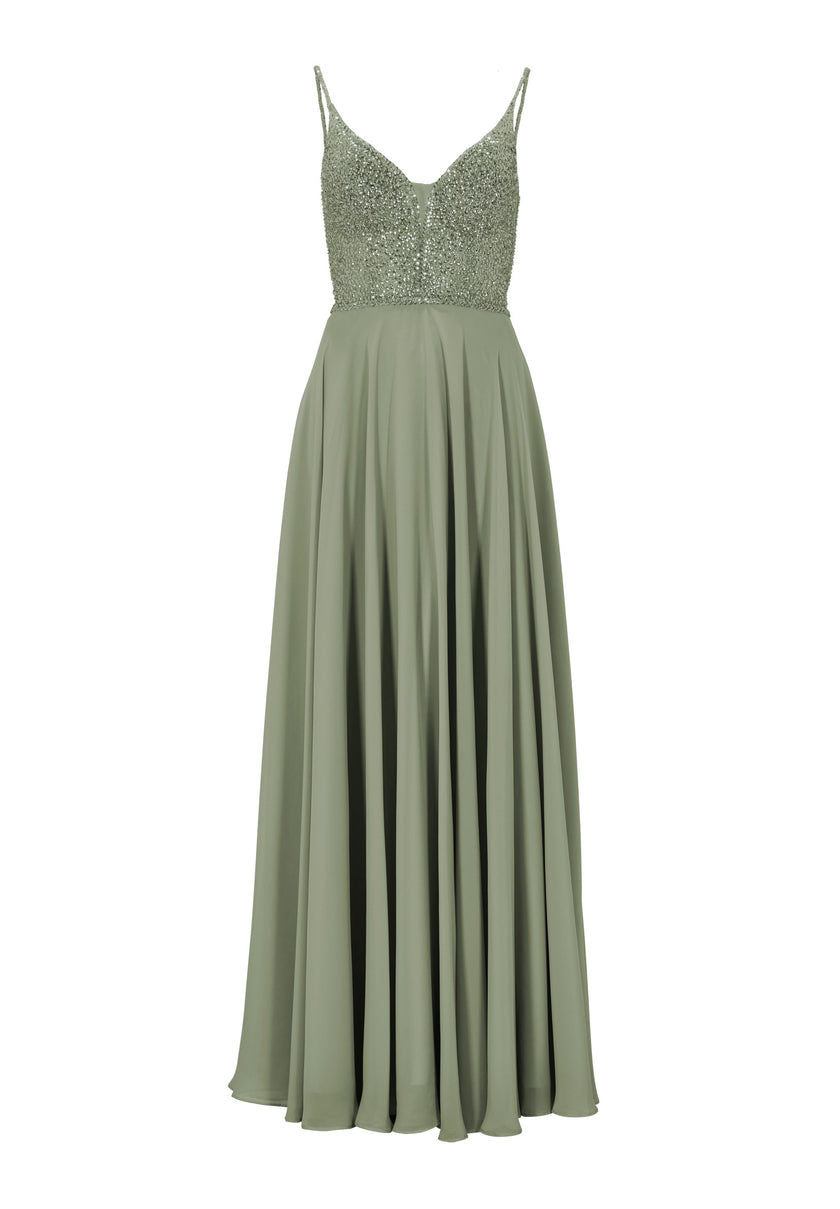 Abendkleid - Materialmix