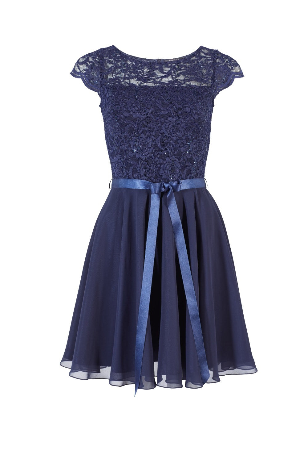 Cocktailkleid  -  Spitze und  Chiffon