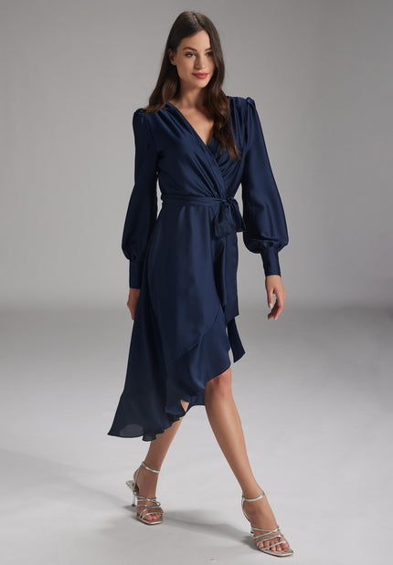 Vokuhila-Kleid - Satin