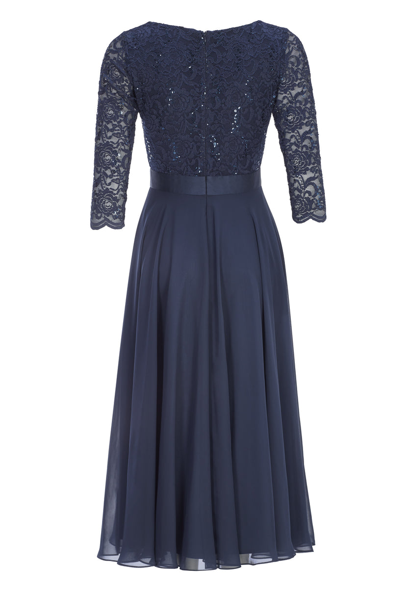 Cocktailkleid - Spitzenbesatz