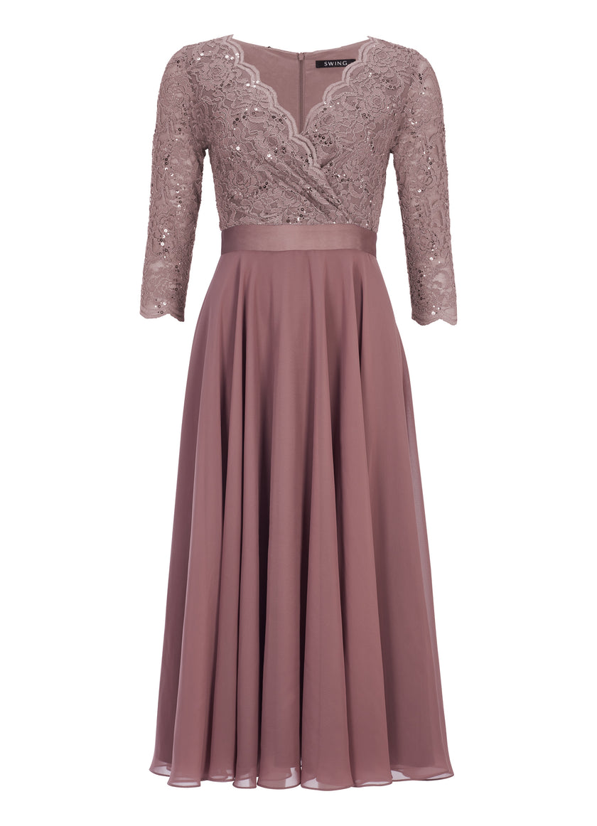 Cocktailkleid - Spitzenbesatz