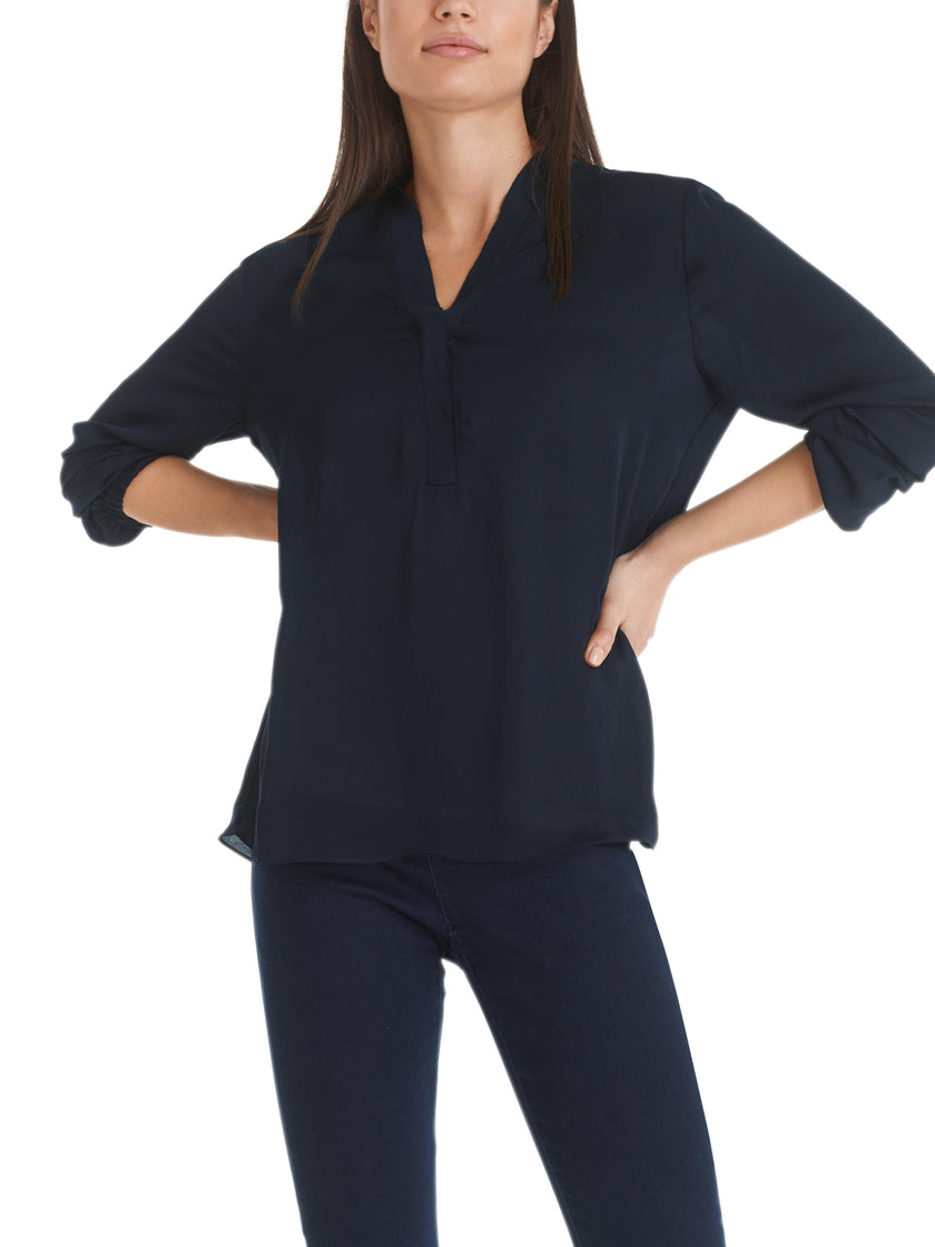 Bluse - Loose Fit - unifarben