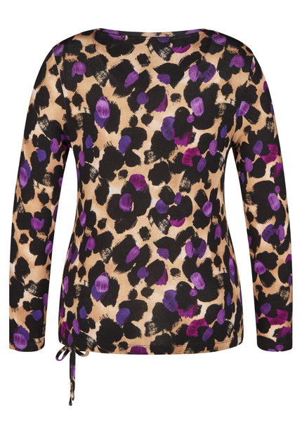 Langarmshirt - Leo-Print