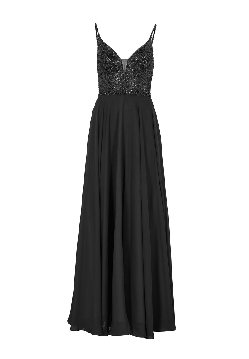 Abendkleid - Materialmix