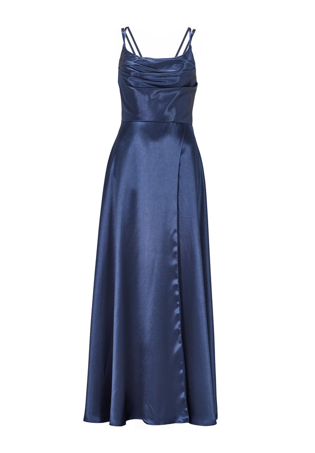 Abendkleid - Satin - Gehschlitz