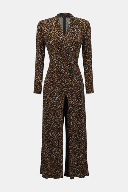 Jumpsuit- Culotte mit Animalprint