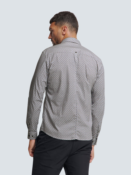 Hemd - Stretch - Allover Printed - Modern Fit