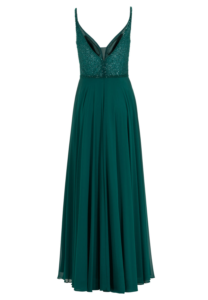 Abendkleid - Materialmix