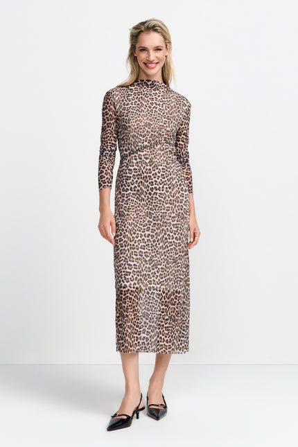 Kleid - Midilänge - Animal-Print