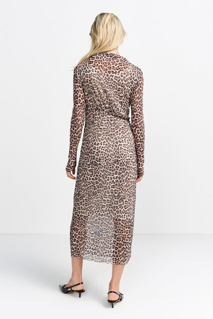 Kleid - Midilänge - Animal-Print