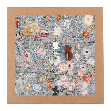 Einstecktuch -  Flowerprint - Seidenmix