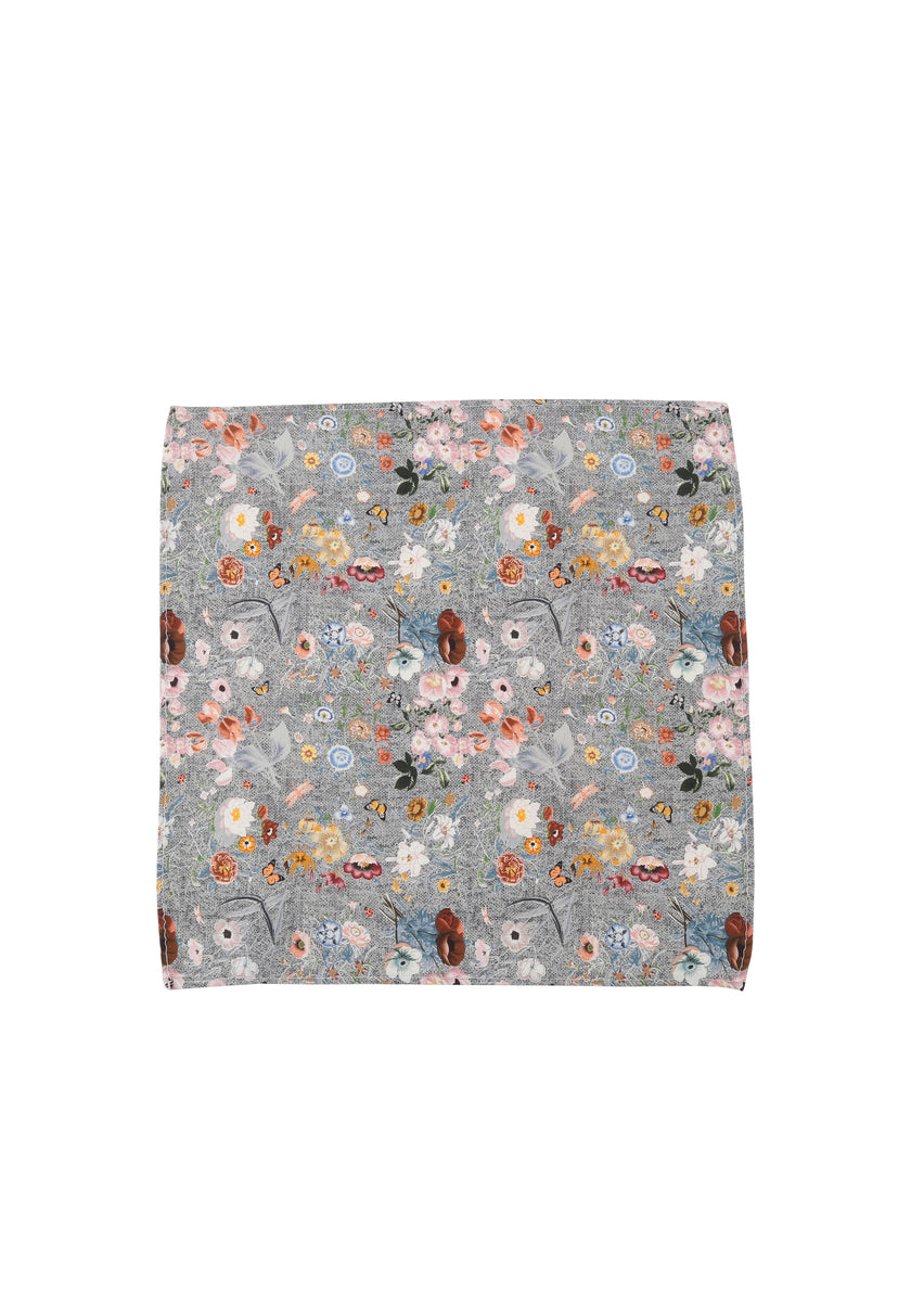 Einstecktuch -  Flowerprint - Seidenmix