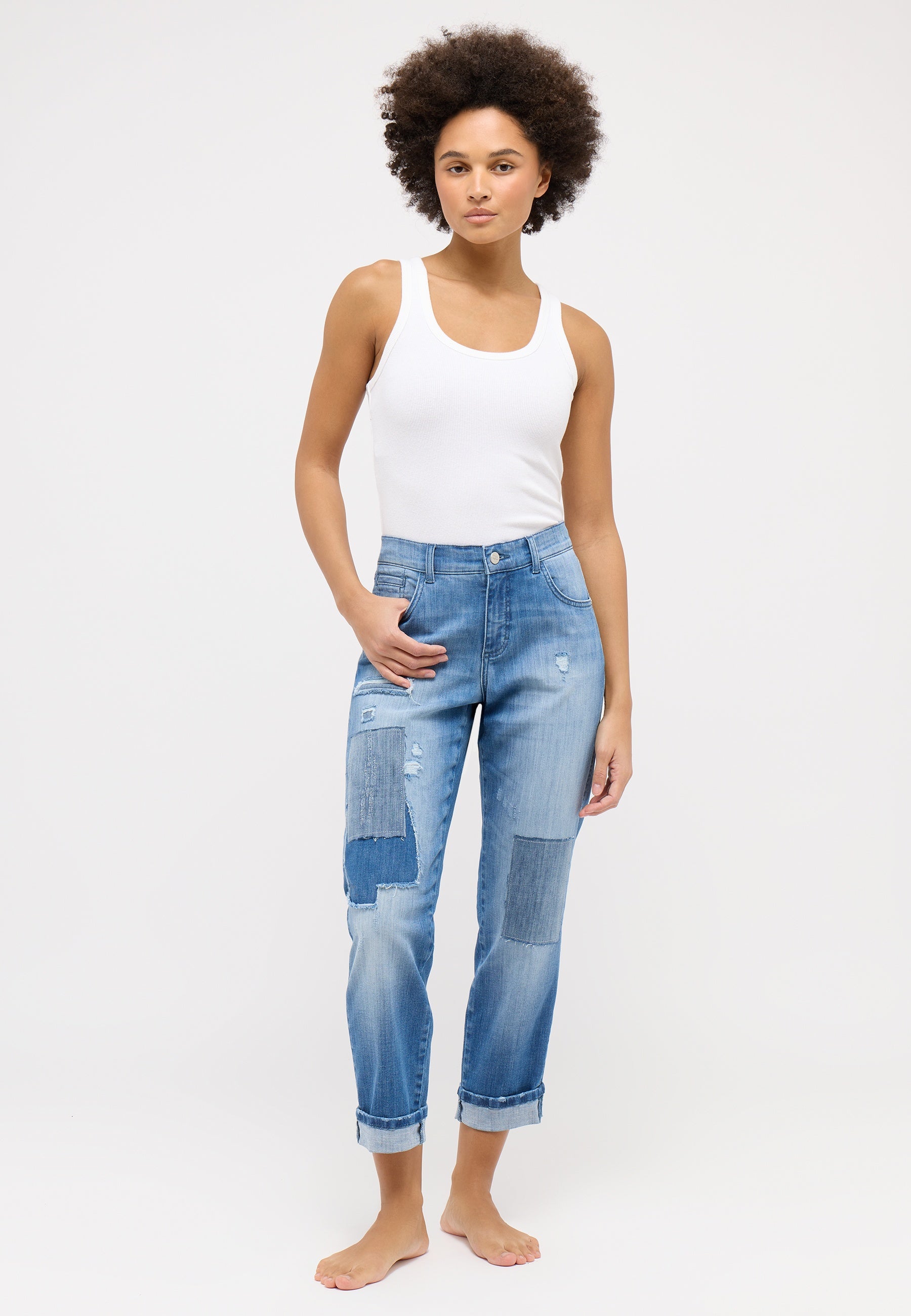 Jeans - DARLEEN CROP TU PATCH