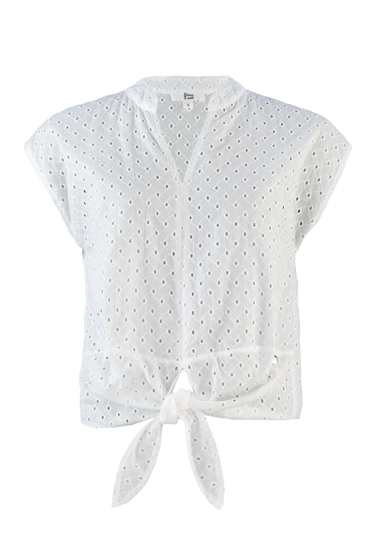 Bluse - Lochstickerei