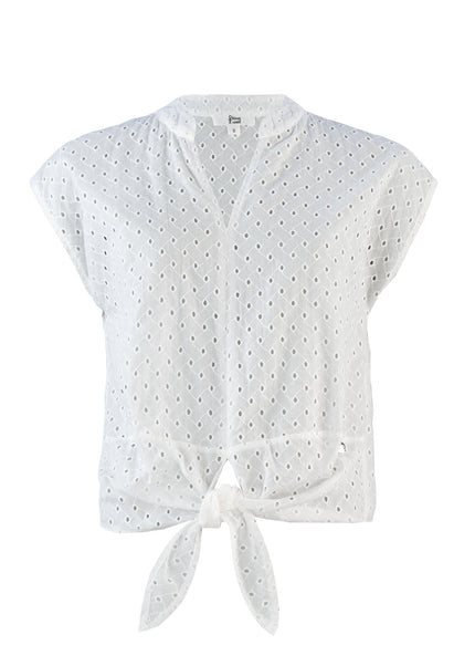 Bluse - Lochstickerei