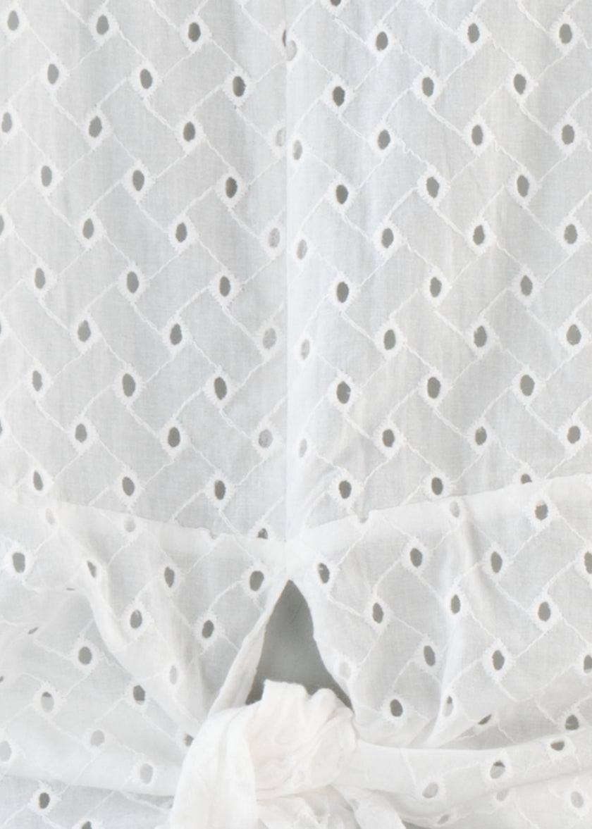 Bluse - Lochstickerei