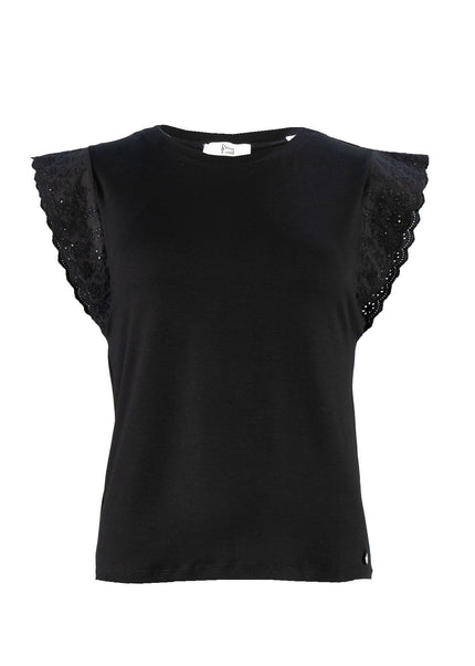 T-Shirt - Spitzenbesatz