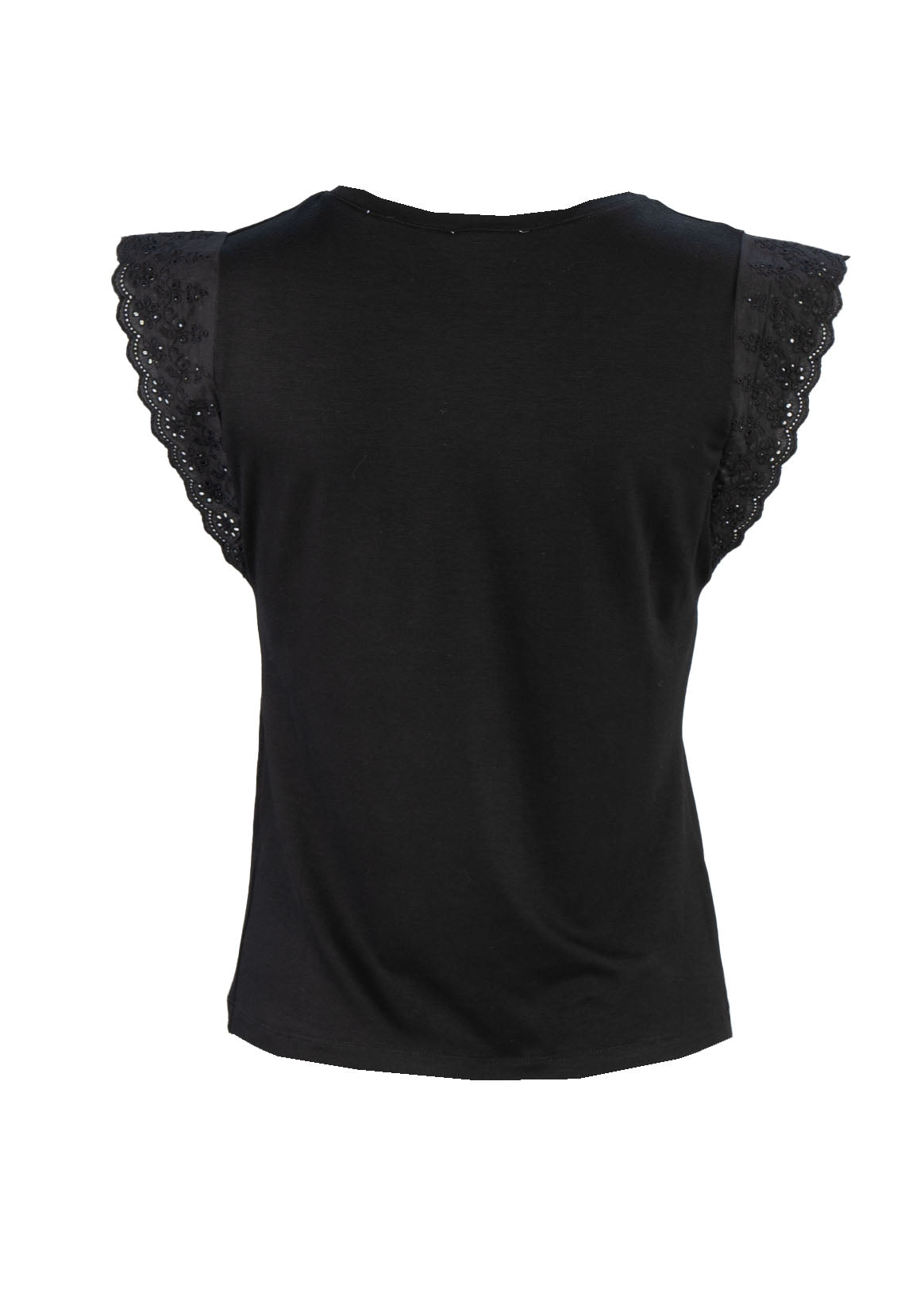 T-Shirt - Spitzenbesatz