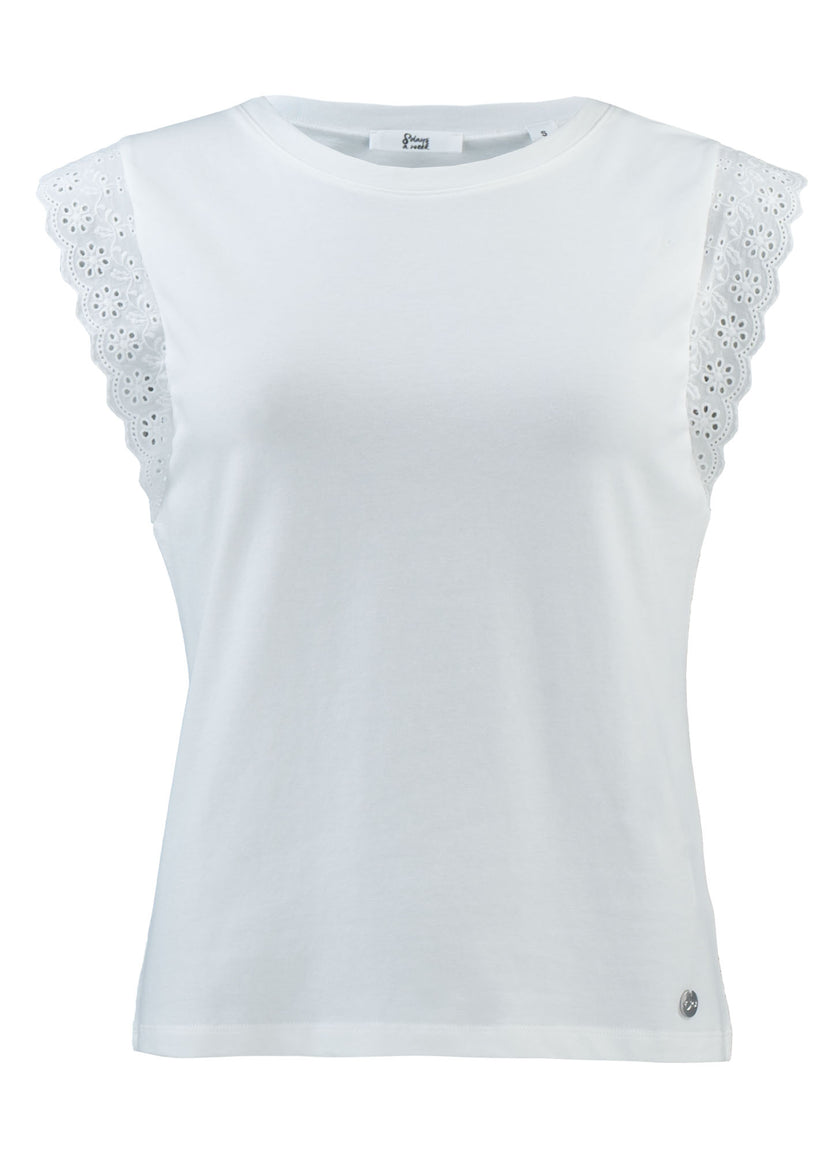 T-Shirt - Spitzenbesatz