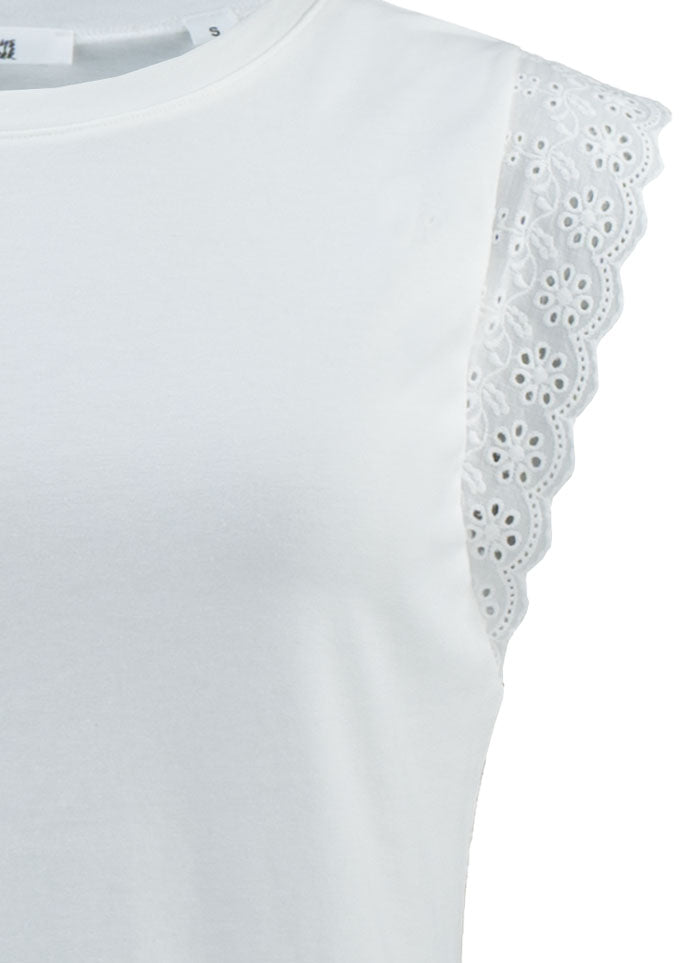 T-Shirt - Spitzenbesatz