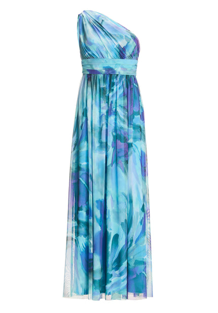 Abendkleid - One Shoulder - Mesh
