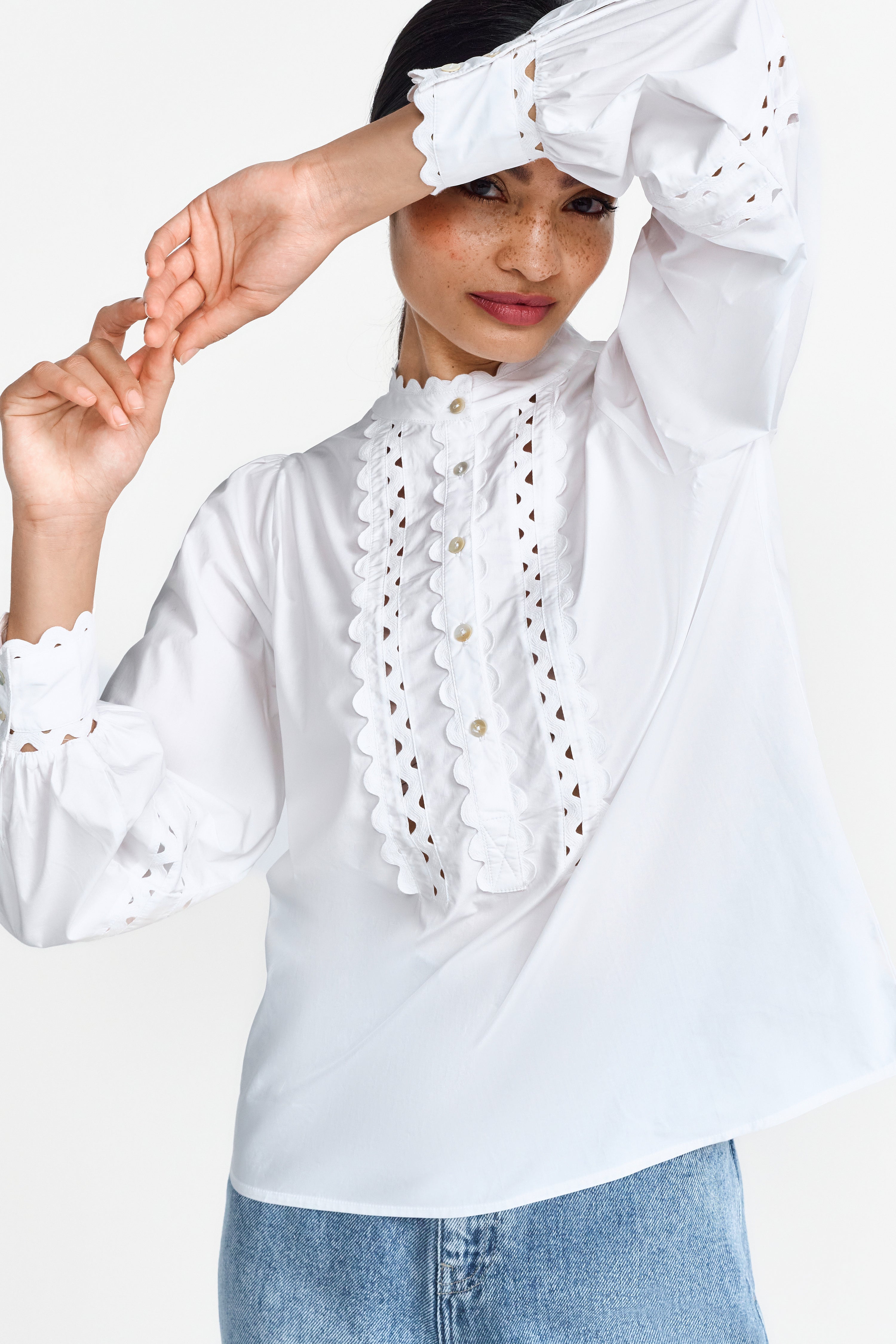 Bluse - Stickerei