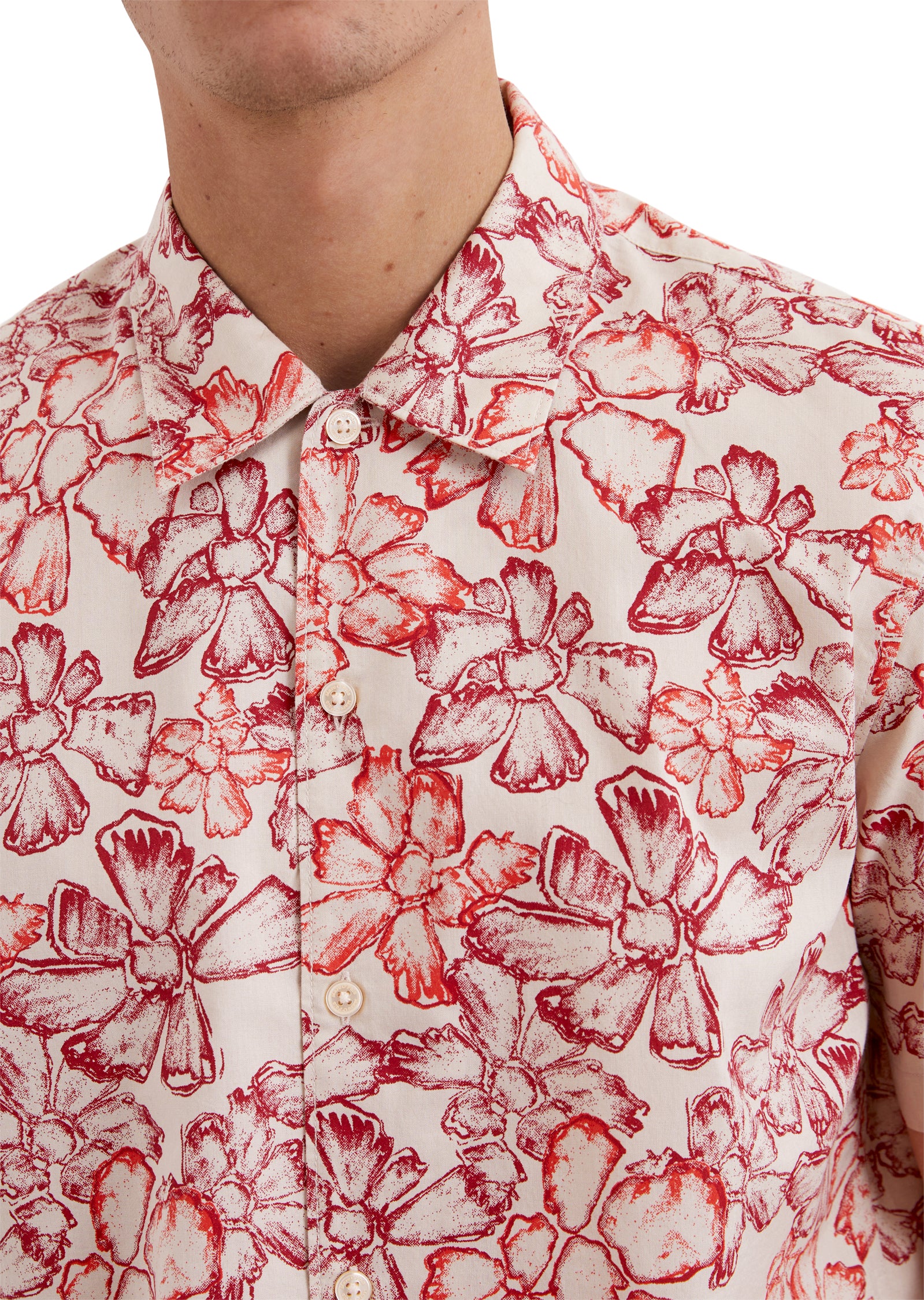 Kurzarmhemd - Flowerprint