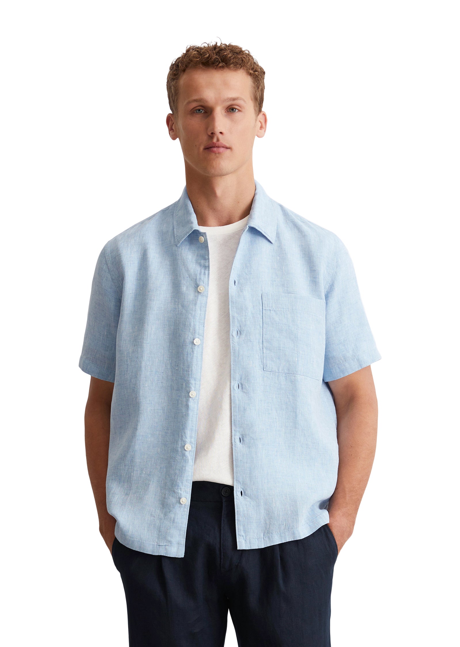 Kurzarmhemd - Leinen