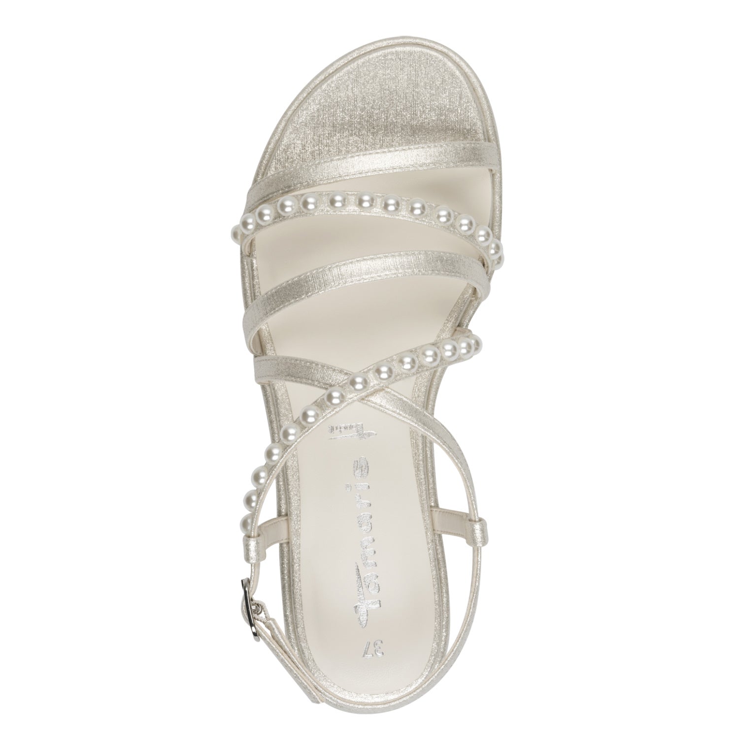 Da.-Sandalette - Perlenbesatz