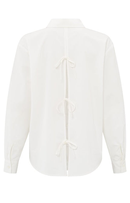 Popelinebluse - Schleifen