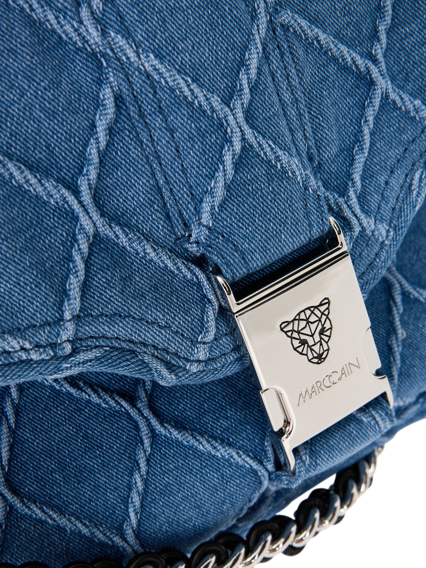 Schultertasche - Jeansmaterial