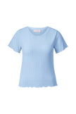 Rib T-Shirt - Muschelsaum