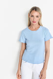 Rib T-Shirt - Muschelsaum