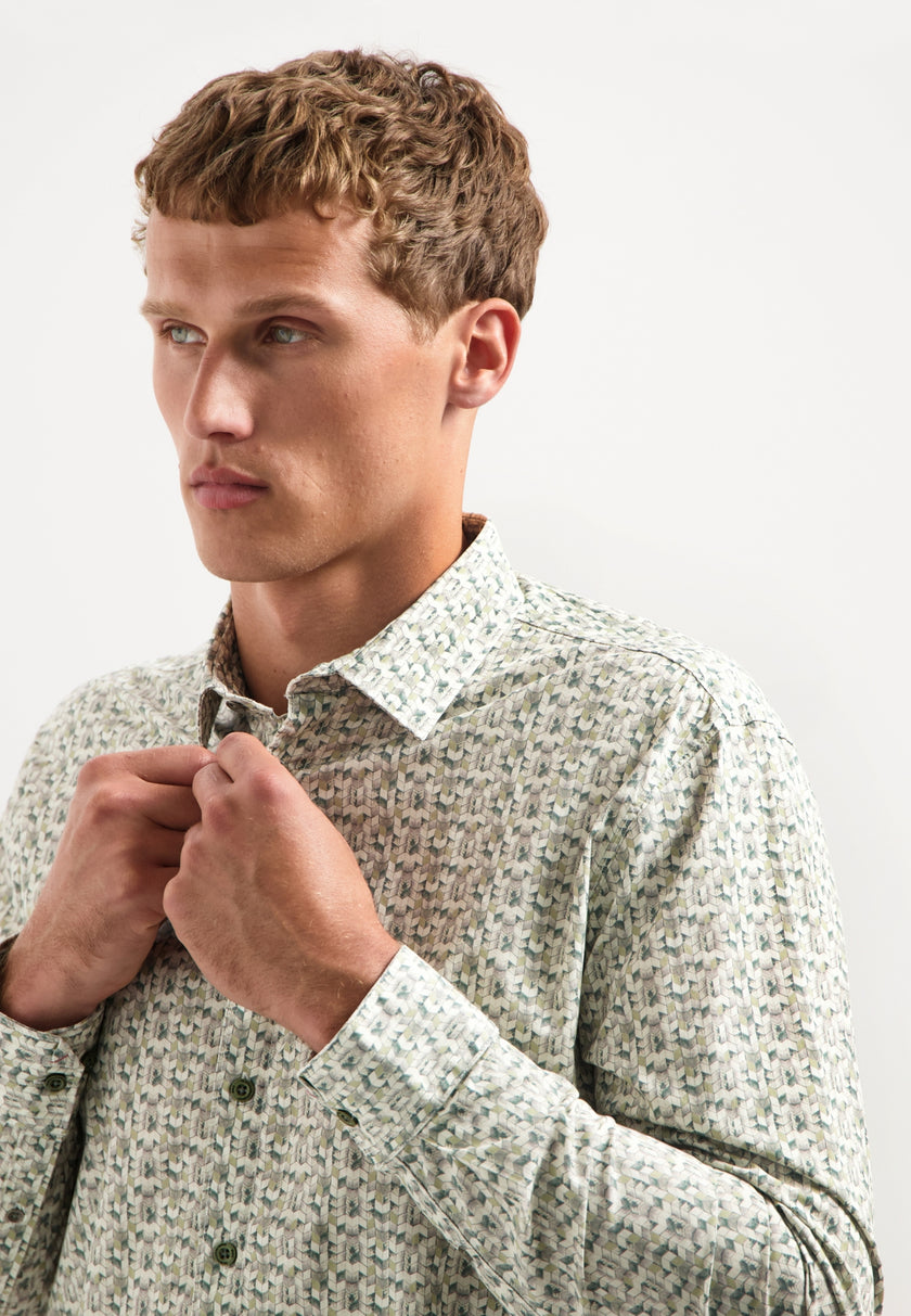 Langarmhemd - Alloverprint