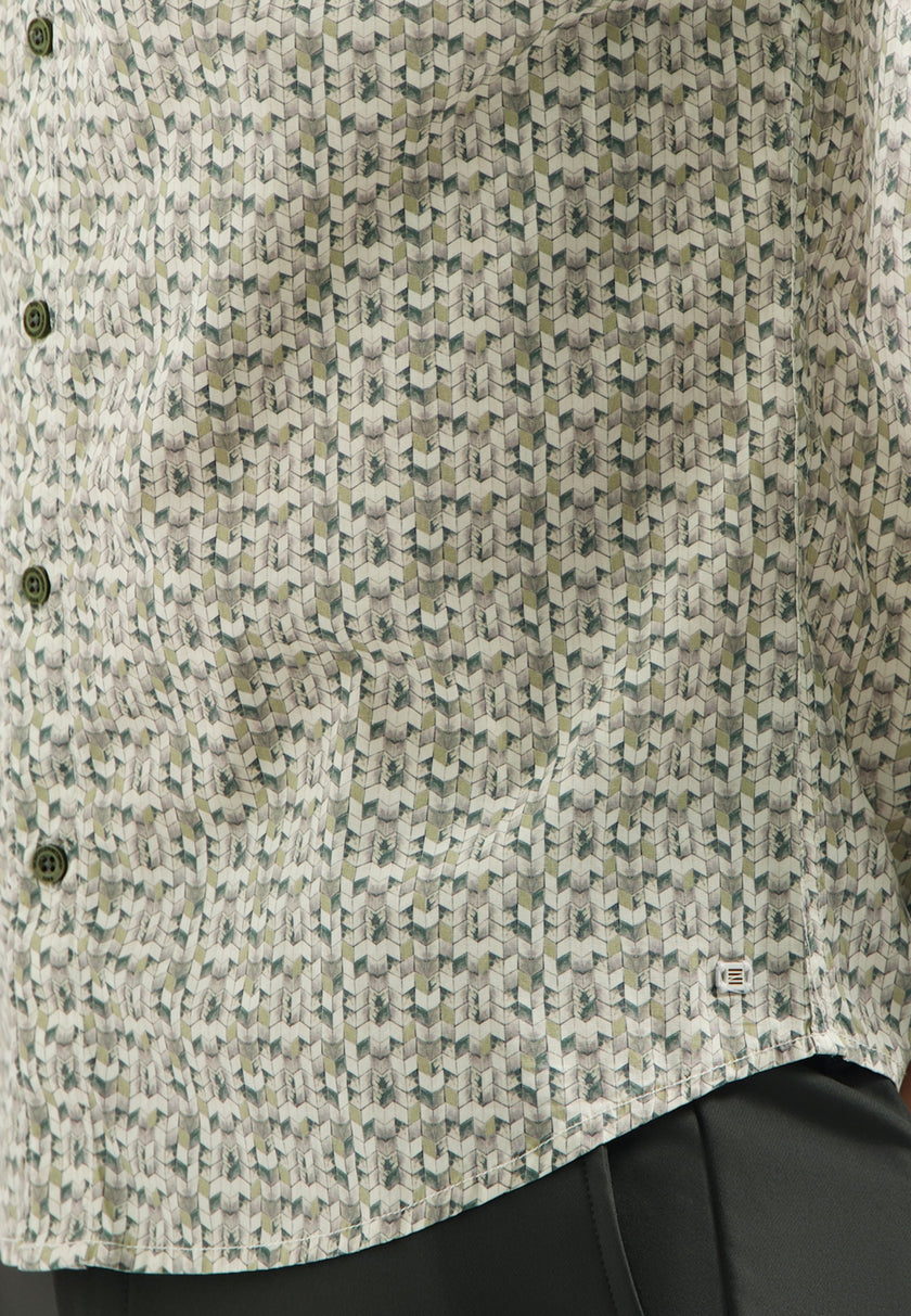 Langarmhemd - Alloverprint