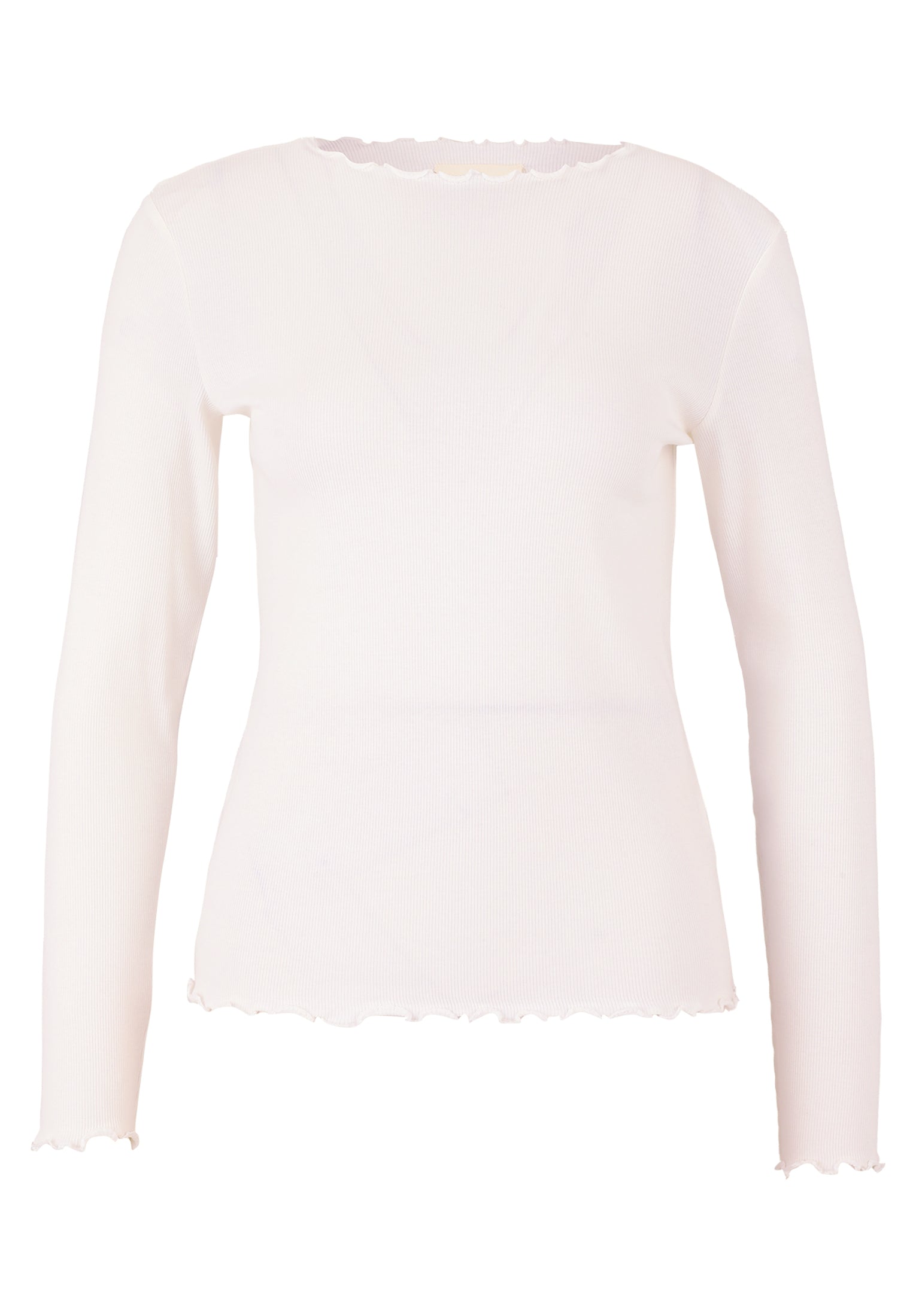 Langarmshirt - Muschelsaum