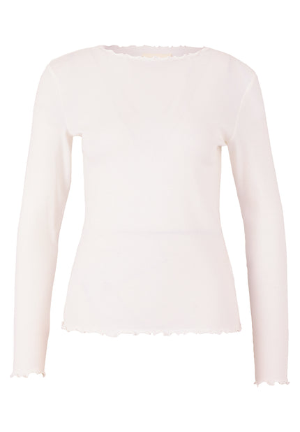 Langarmshirt - Muschelsaum