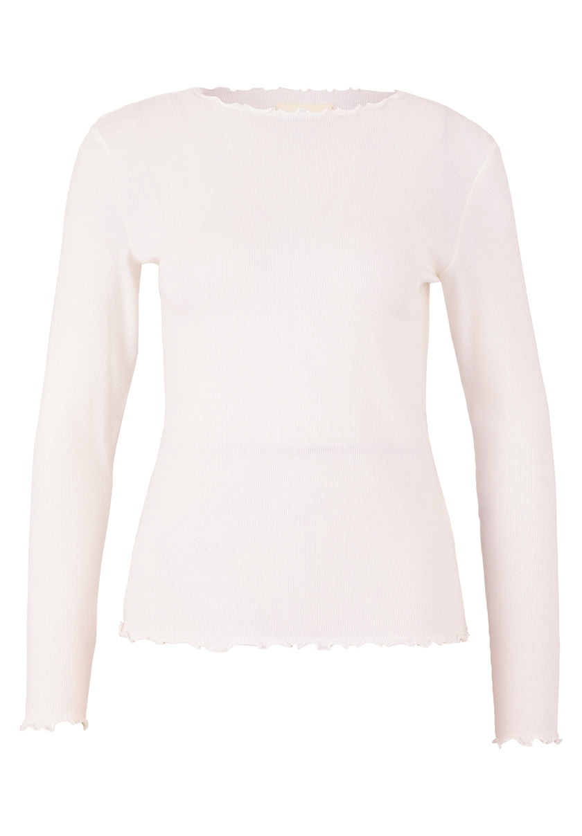 Langarmshirt - Muschelsaum