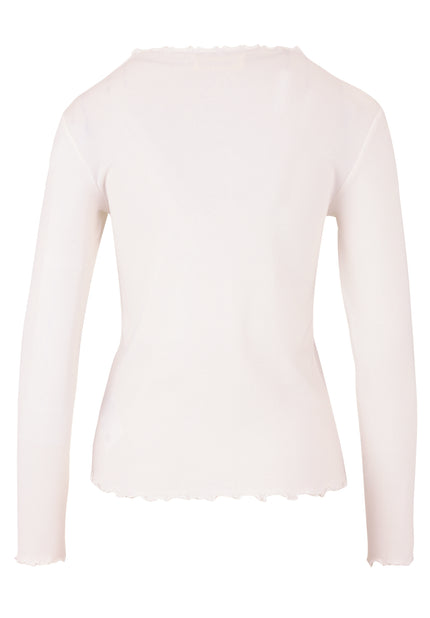 Langarmshirt - Muschelsaum