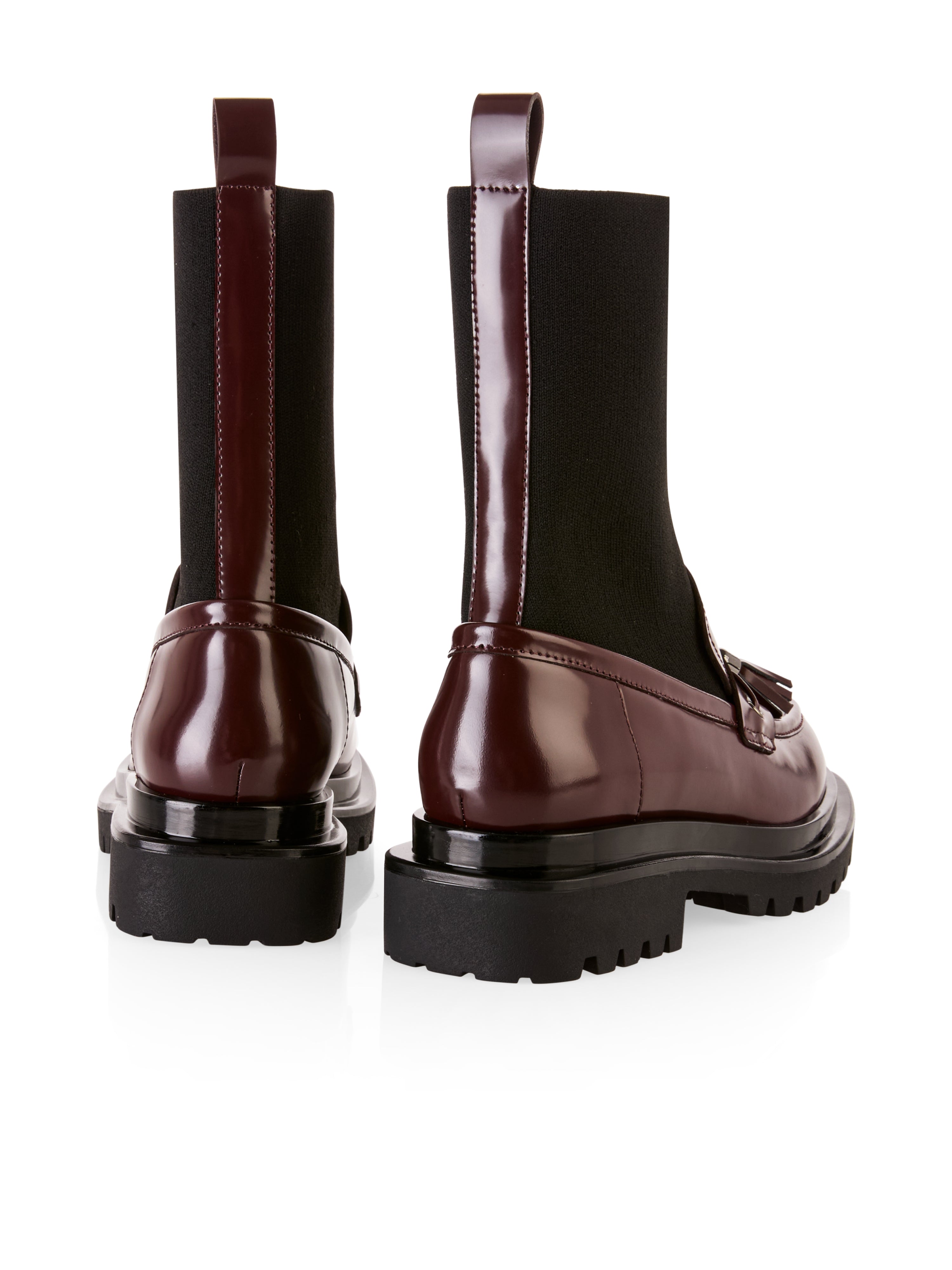 Mokassin-Halbschuh - Strickschaft