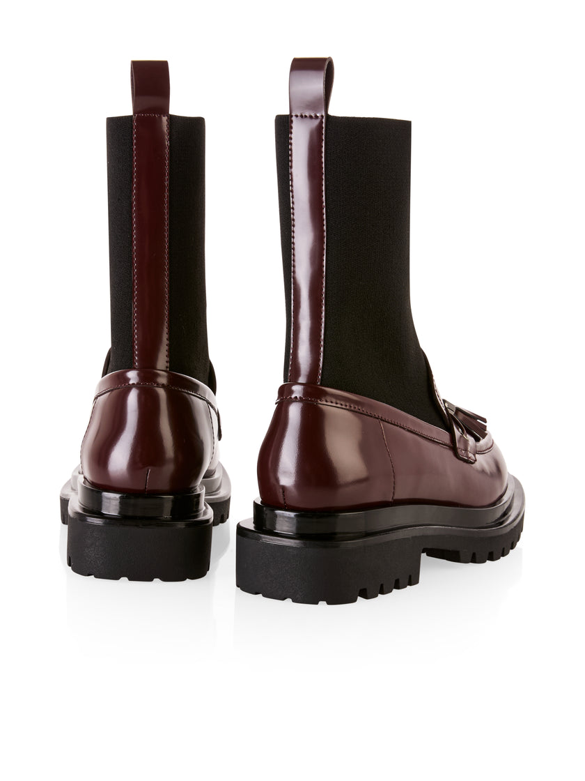 Mokassin-Halbschuh - Strickschaft