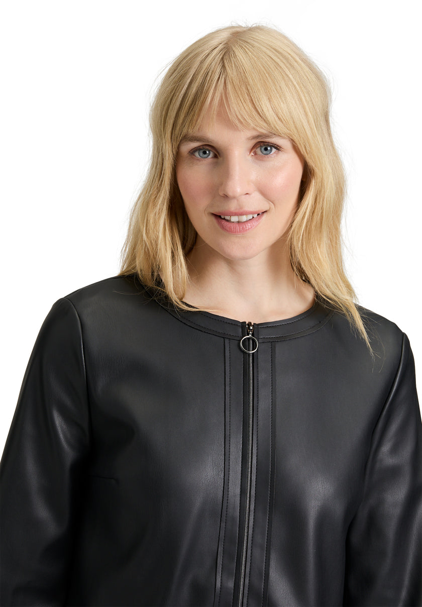 Kurzblazer - Lederimitat