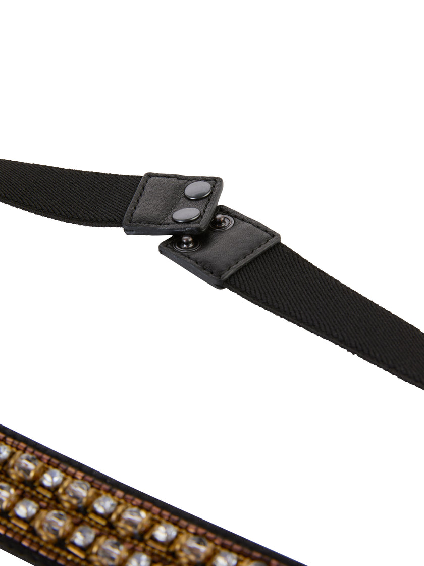 Ledergürtel -Perlendetails