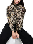 Schluppenbluse - Leo-Print
