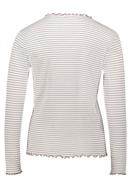 Langarm-Shirt - Muschelsaum